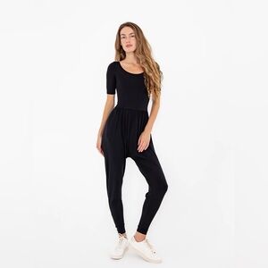 Imbodhi sleeved Bodhi jumpsuit in midnight black